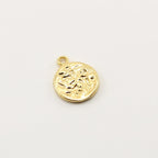 Vermeil Stamped Tree Blossom Double Sided Flower Bouquet Coin