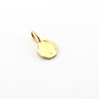 Sterling Silver or Vermeil 10mm Stamped Mom Disc Mothers Day Pendant Small