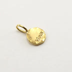 Sterling Silver or Vermeil 10mm Stamped Mom Disc Mothers Day Pendant Small