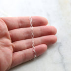Sterling Silver Oval Link Chain with Small Circle 5 x 2.7mm – Sold by the Foot