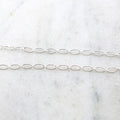 Sterling Silver Oval Link Chain with Small Circle 5 x 2.7mm – Sold by the Foot