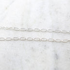 Sterling Silver Oval Link Chain with Small Circle 5 x 2.7mm – Sold by the Foot