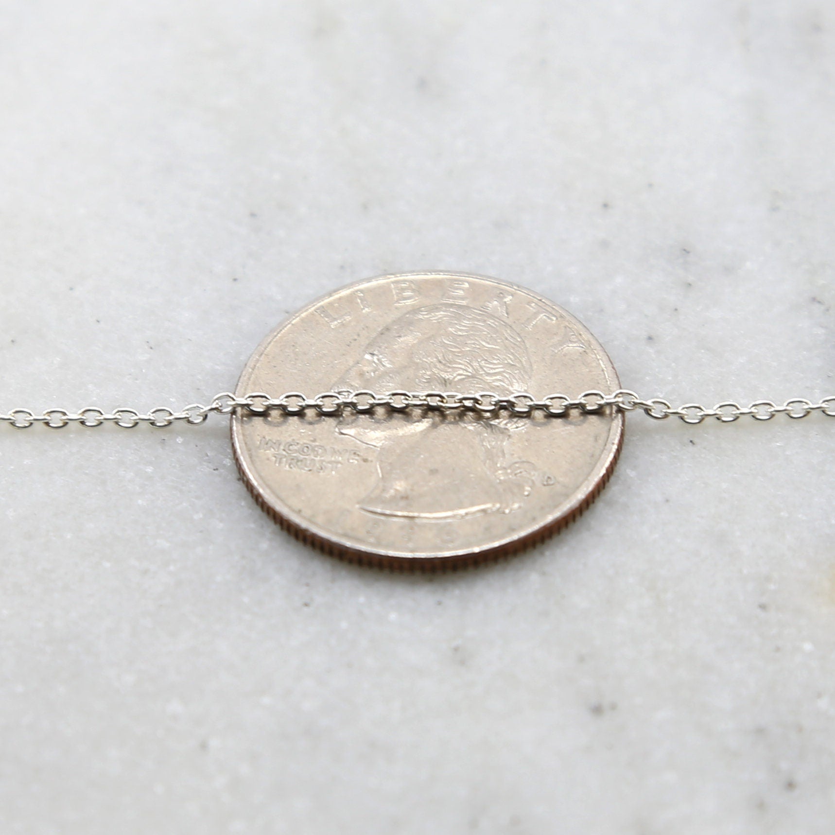 Sterling Silver Small Thick Dainty Chain – Sold by the Foot