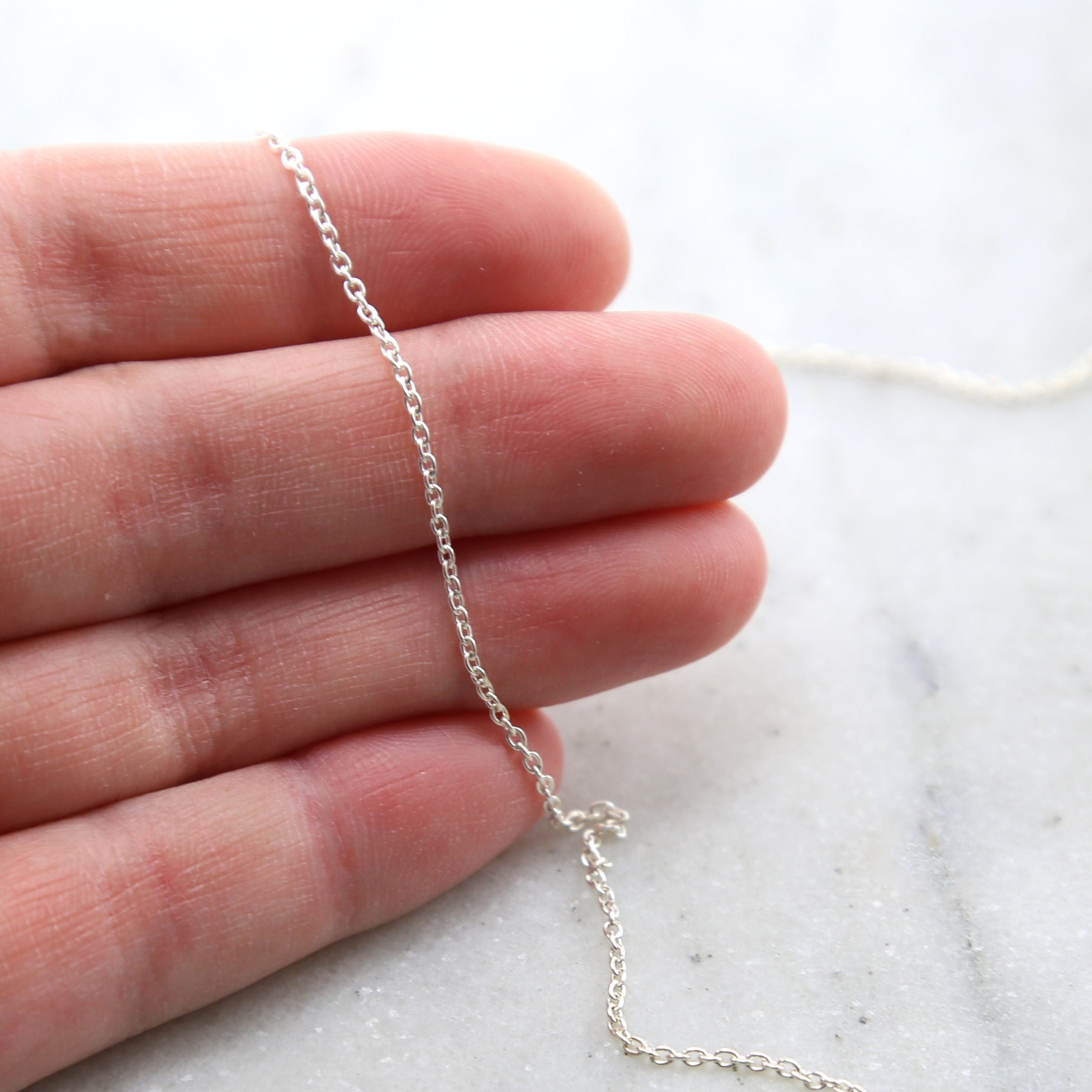 Sterling Silver Small Thick Dainty Chain – Sold by the Foot