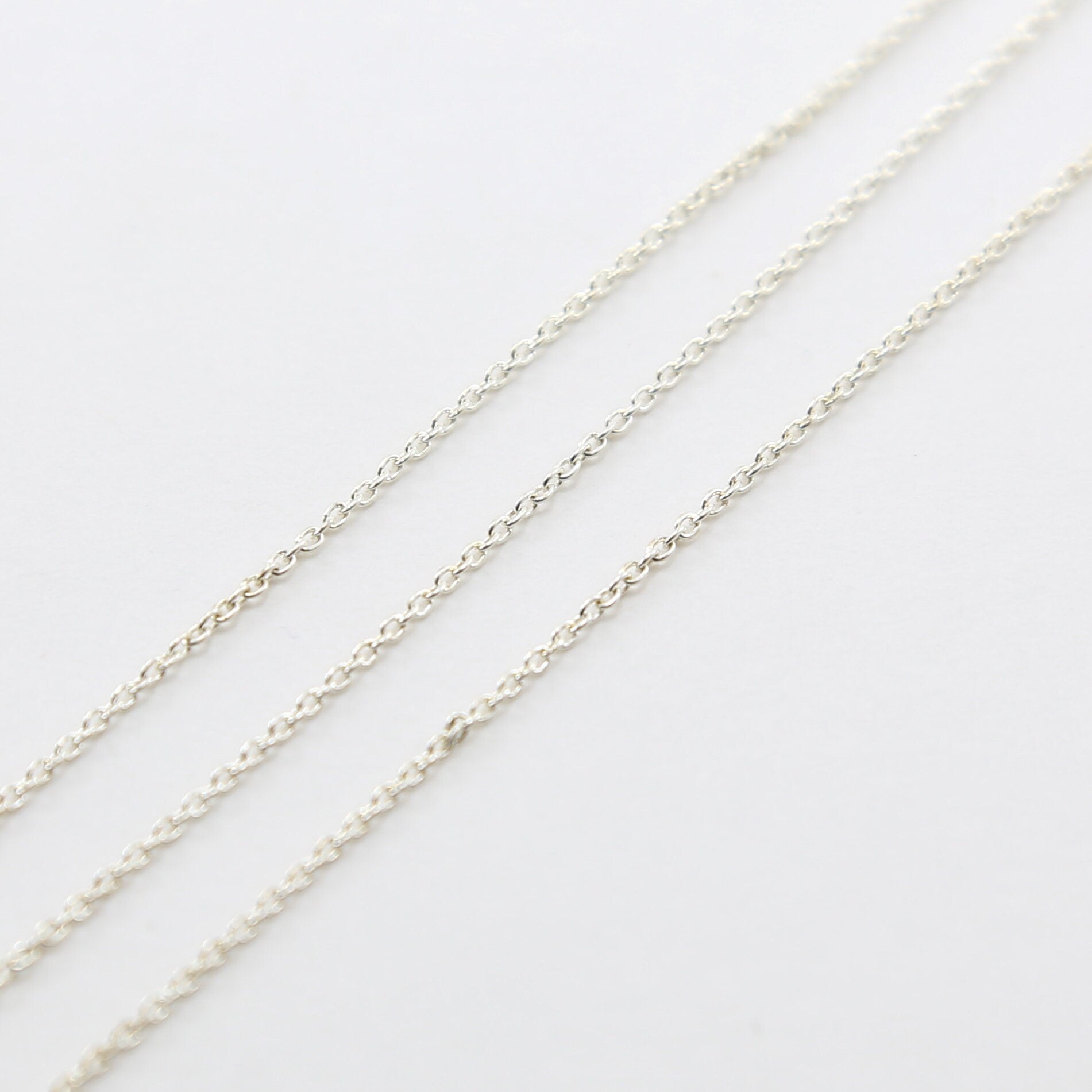 Sterling Silver Small Thick Dainty Chain – Sold by the Foot