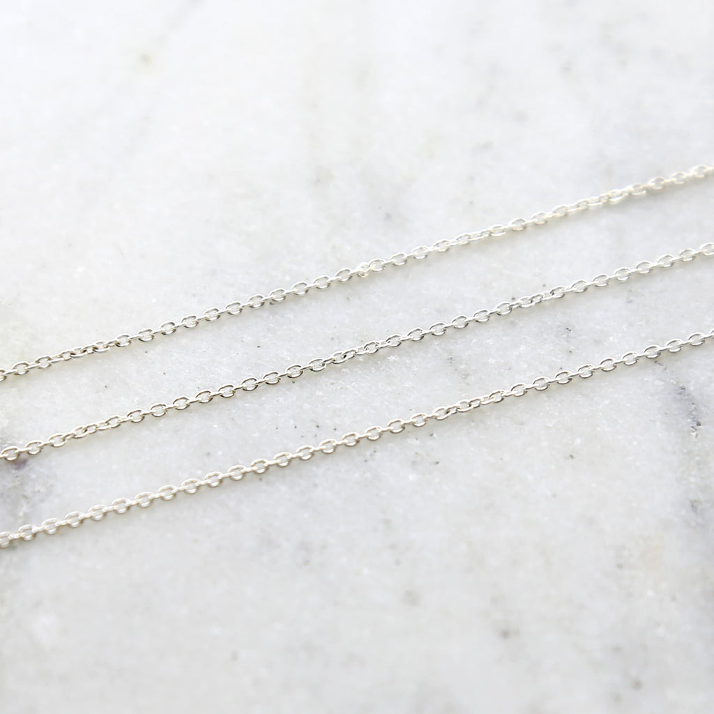 Sterling Silver Small Thick Dainty Chain – Sold by the Foot