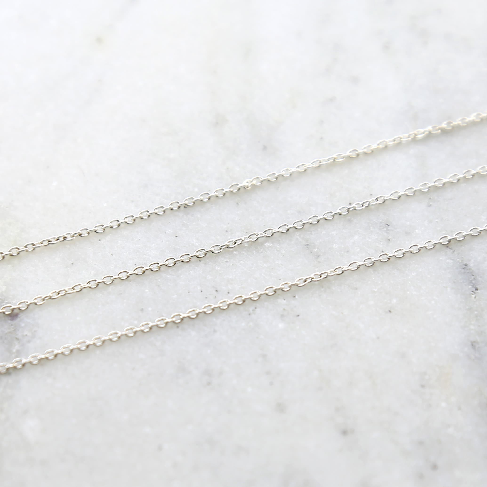 Sterling Silver Small Thick Dainty Chain – Sold by the Foot