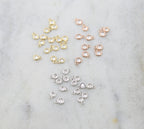 Rhodium Plated Four Pieces Teeny Tiny CZ Connector 1 Loop 5mm Charm (4pc)