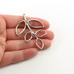 Sterling Silver or Vermeil or Open Leaf Vine Branch Tree Connector Nature