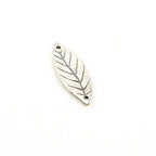 30mmx11mm Sterling Silver Detailed Leaf Connector Bar Love Life Inspirational