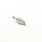 Sterling Silver Detailed Curly Organic Shape Leaf Tree Nature Inspired