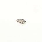 Sterling Silver Tiny Organic Whimsical Curly Design Leaf Teardrop Charm – Antique Silver