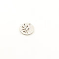 Sterling Silver Round Leaf Cut Out Disk Coin Silhouette Tree Nature