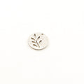 Sterling Silver Round Leaf Cut Out Disk Coin Silhouette Tree Nature – Antique Silver
