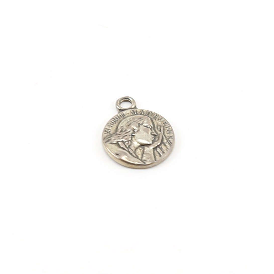 Sterling Silver or Vermeil or Marie-Madelene Saint Portrait Rosary Prayer