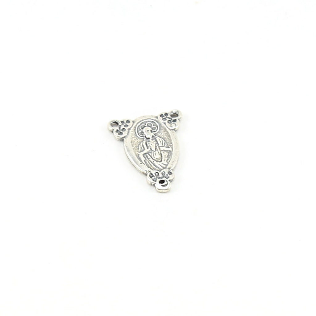 Sterling Silver or Vermeil or Catholic Sacred Jesus Madonna & Child 3 Way Link