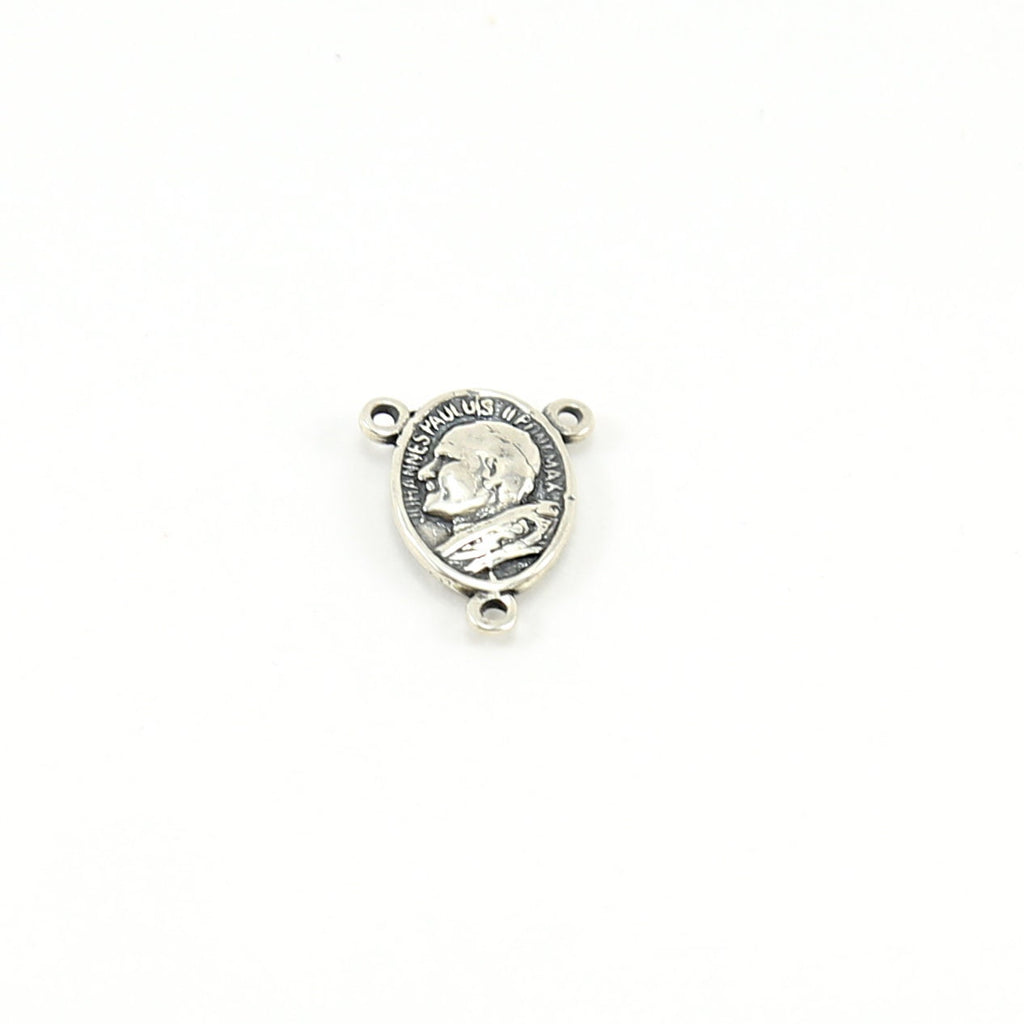Sterling Silver Pope John Paul Ll Catholic Double Sided Madonna