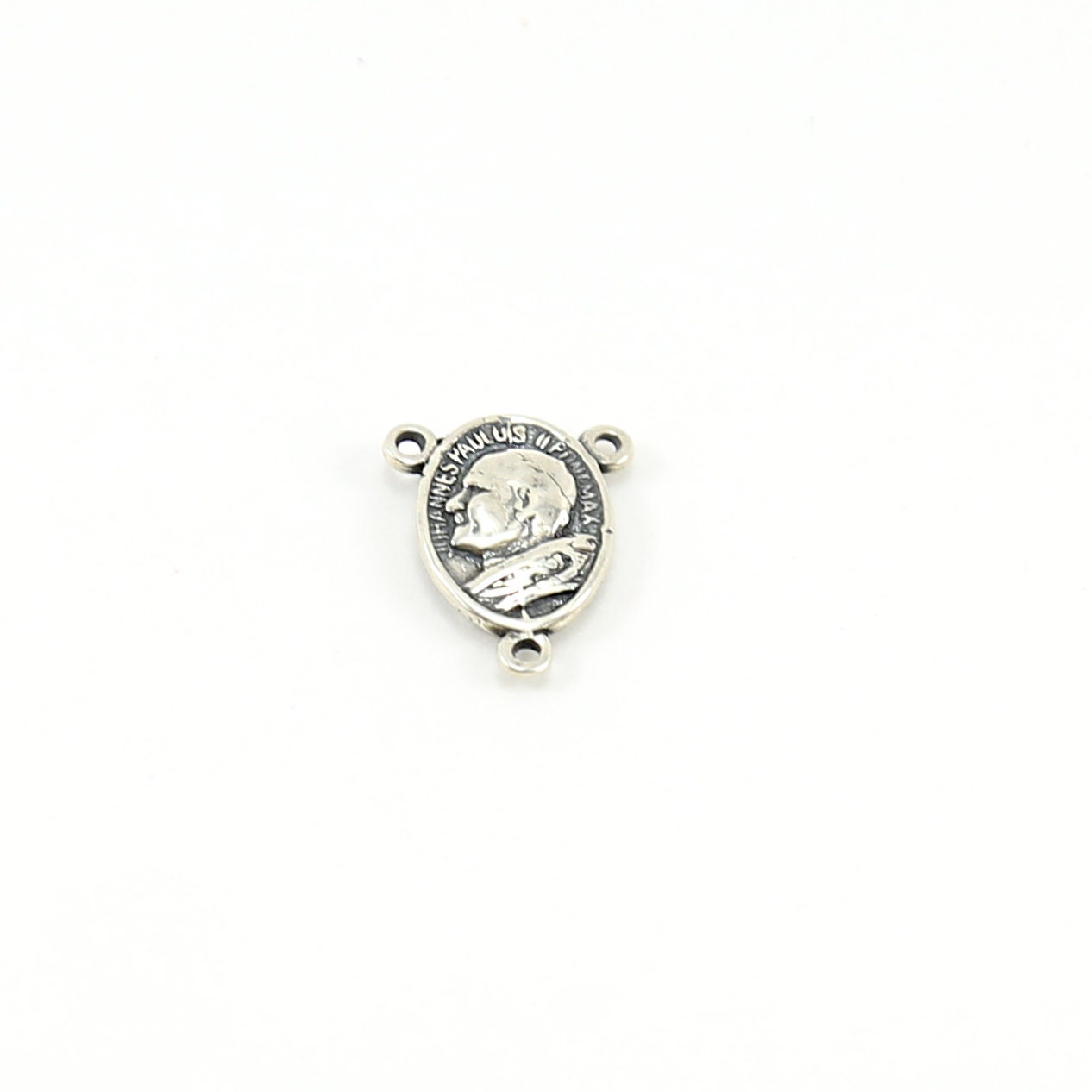 Sterling Silver Pope John Paul Ll Catholic Double Sided Madonna