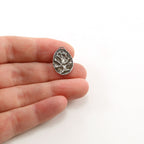 Sterling Silver Oval Oak Tree Wisdom Charm Modern Nature Pendant