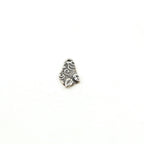 Sterling Silver Tiny Organic Whimsical Curly Design Leaf Teardrop Charm