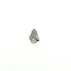 Sterling Silver Tiny Organic Whimsical Curly Design Leaf Teardrop Charm – Antique Silver