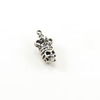21mmx10 Mm Sterling Silver Detailed 3D Skull with Crown Day of the Dead