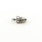 21mmx10 Mm Sterling Silver Detailed 3D Skull with Crown Day of the Dead