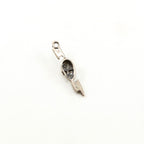 29mmx6mm Sterling Silver Skull with Lightning Bolt Day of the Dead Halloween