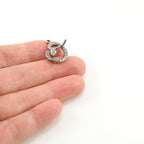 Sterling Silver 3D Coiled Rattle Snake Serpent Charm Western Nature