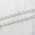 Sterling Silver Crimped Oval Chain 7mm x 5mm – Sold by the Foot