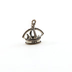 Sterling Silver Realistic Open 3D Pointed Thick Crown with Cross Royal