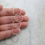 Sterling Silver Twisted Large 17mm Ring Rope Circle Accent – Sold by the Foot