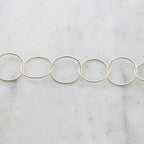 Sterling Silver Twisted Large 17mm Ring Rope Circle Accent – Sold by the Foot