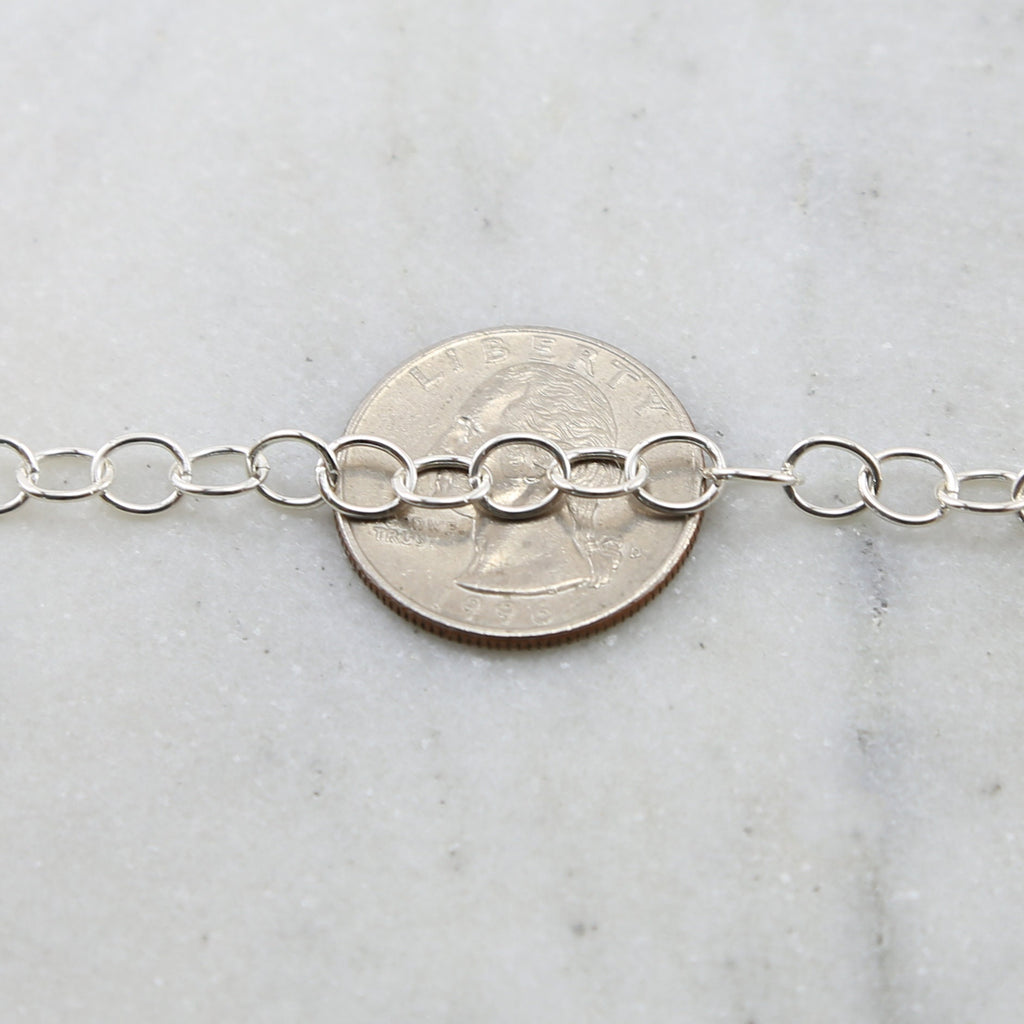 5mmx6mm Sterling Silver Oval Link Dainty Chain Perfect – Sold by the Foot