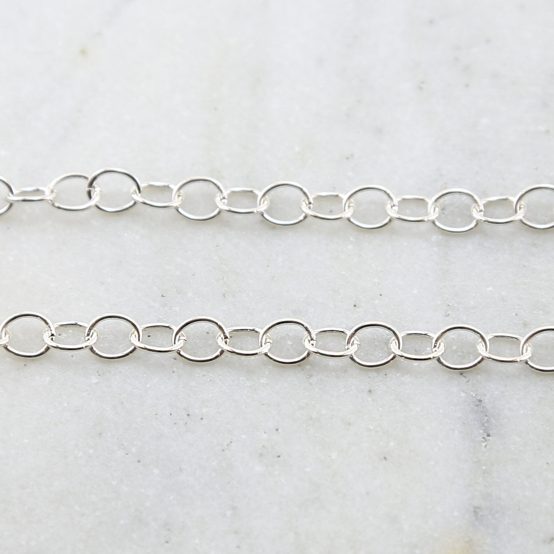 5mmx6mm Sterling Silver Oval Link Dainty Chain Perfect – Sold by the Foot