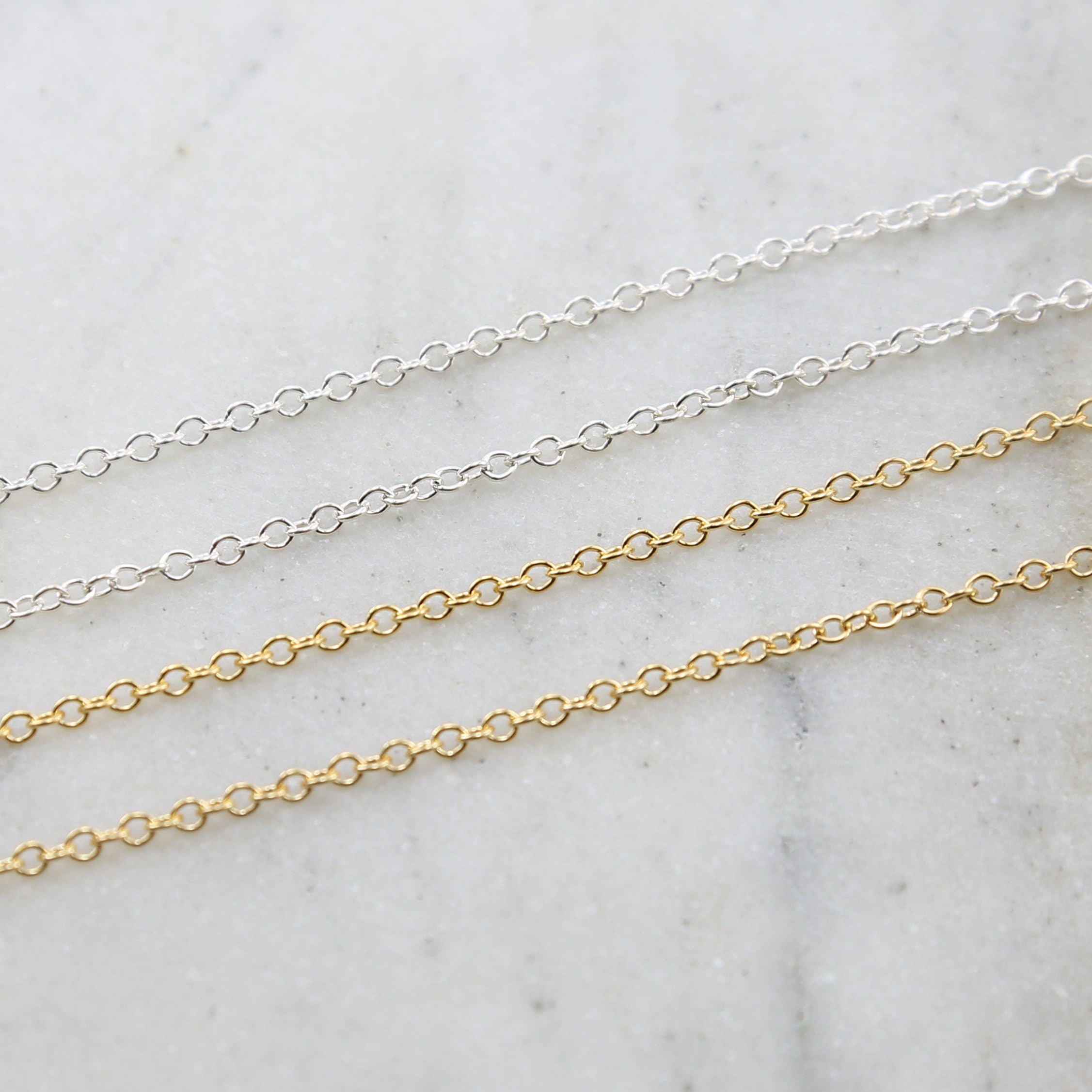 2.5mmx3mm Sterling Silver or 14K Gold Filled Thick Durable – Sold by the Foot