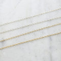 Sterling Silver or Gold Filled Dainty Minimal Cable Chain – Sold by the Foot