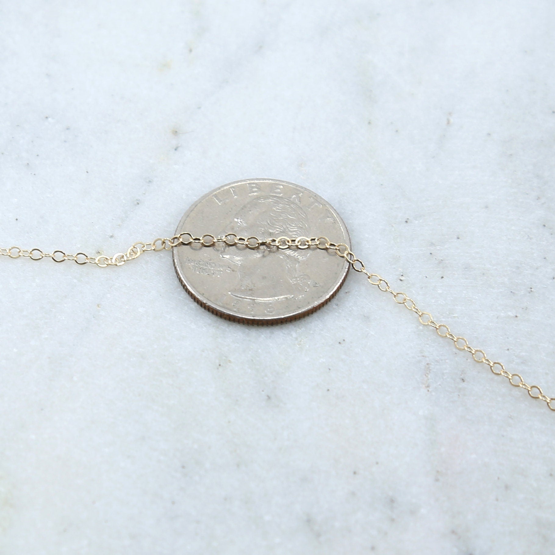 2mmx1.5mm Sterling Silver or 14K Gold Filled Delicate Thin – Sold by the Foot