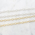 Sterling Silver or 14K Gold Filled Oval Link Chain – Sold by the Foot