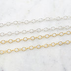 Sterling Silver or 14K Gold Filled Oval Link Chain – Sold by the Foot