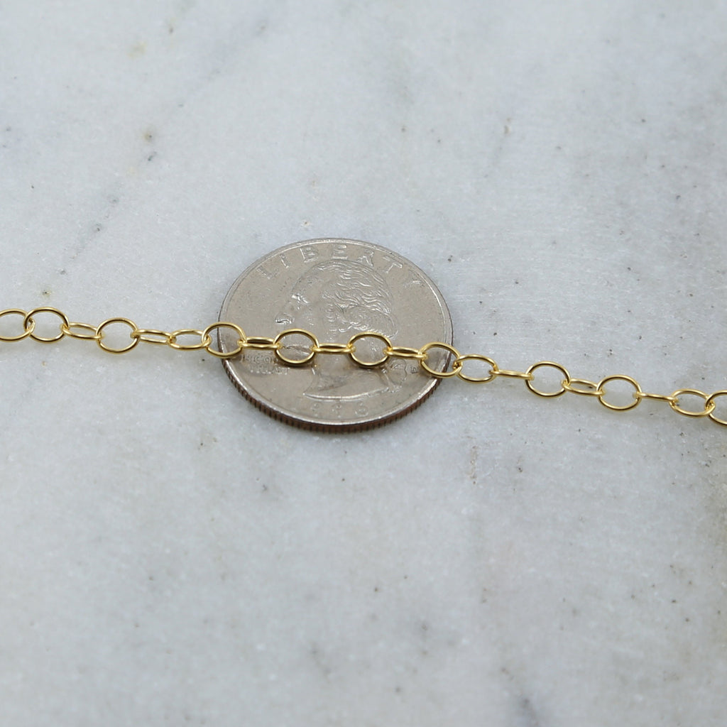 Sterling Silver or 14K Gold Filled Oval Link Chain – Sold by the Foot