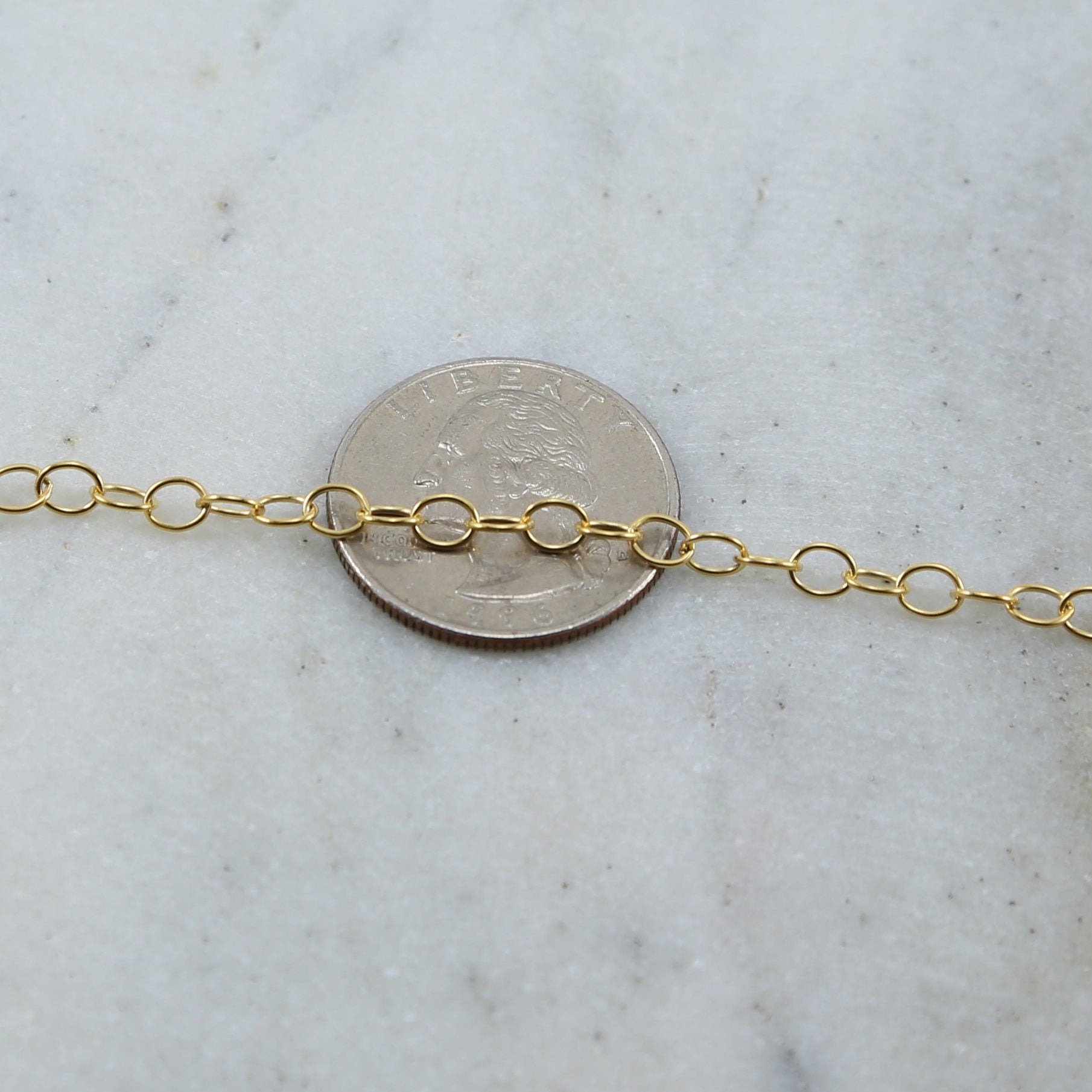 Sterling Silver or 14K Gold Filled Oval Link Chain – Sold by the Foot