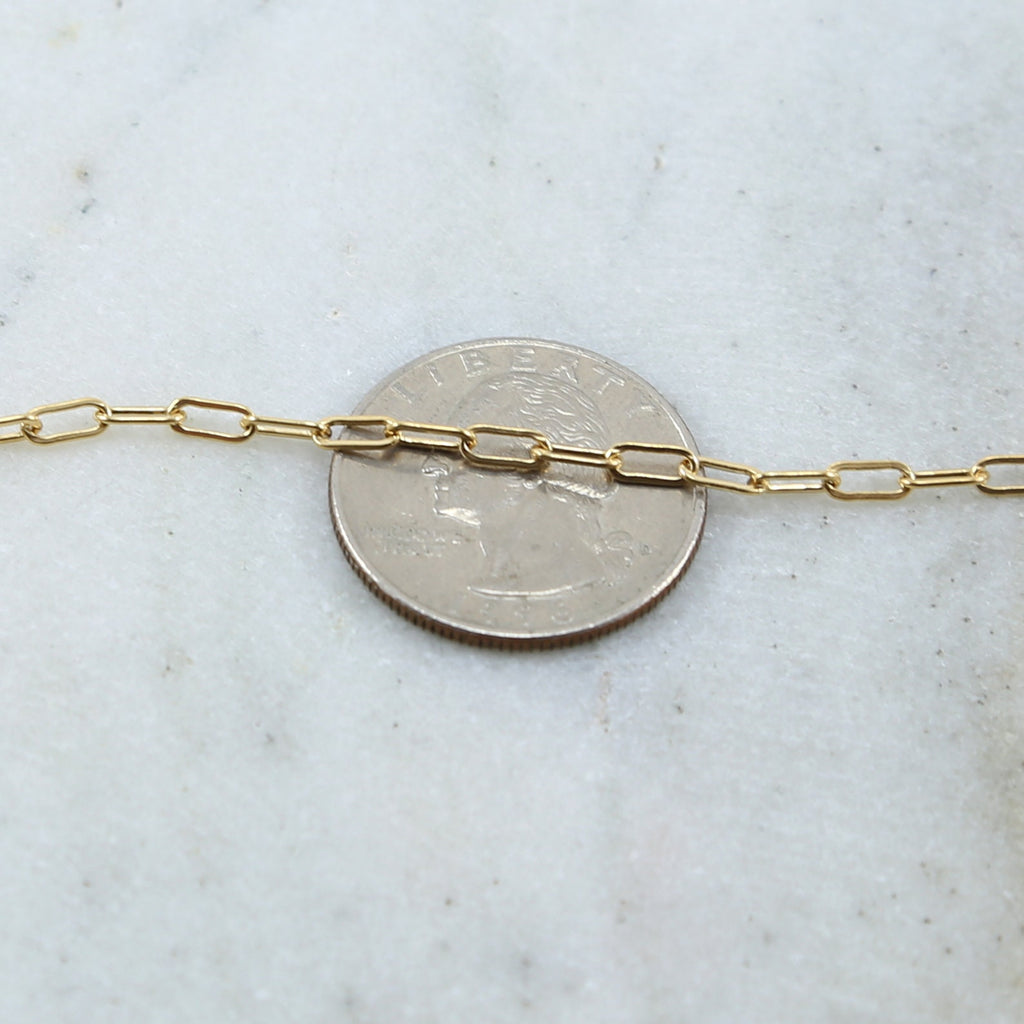 Sterling Silver or 14K Gold Filled 6mm x 2.5mm Thick – Sold by the Foot