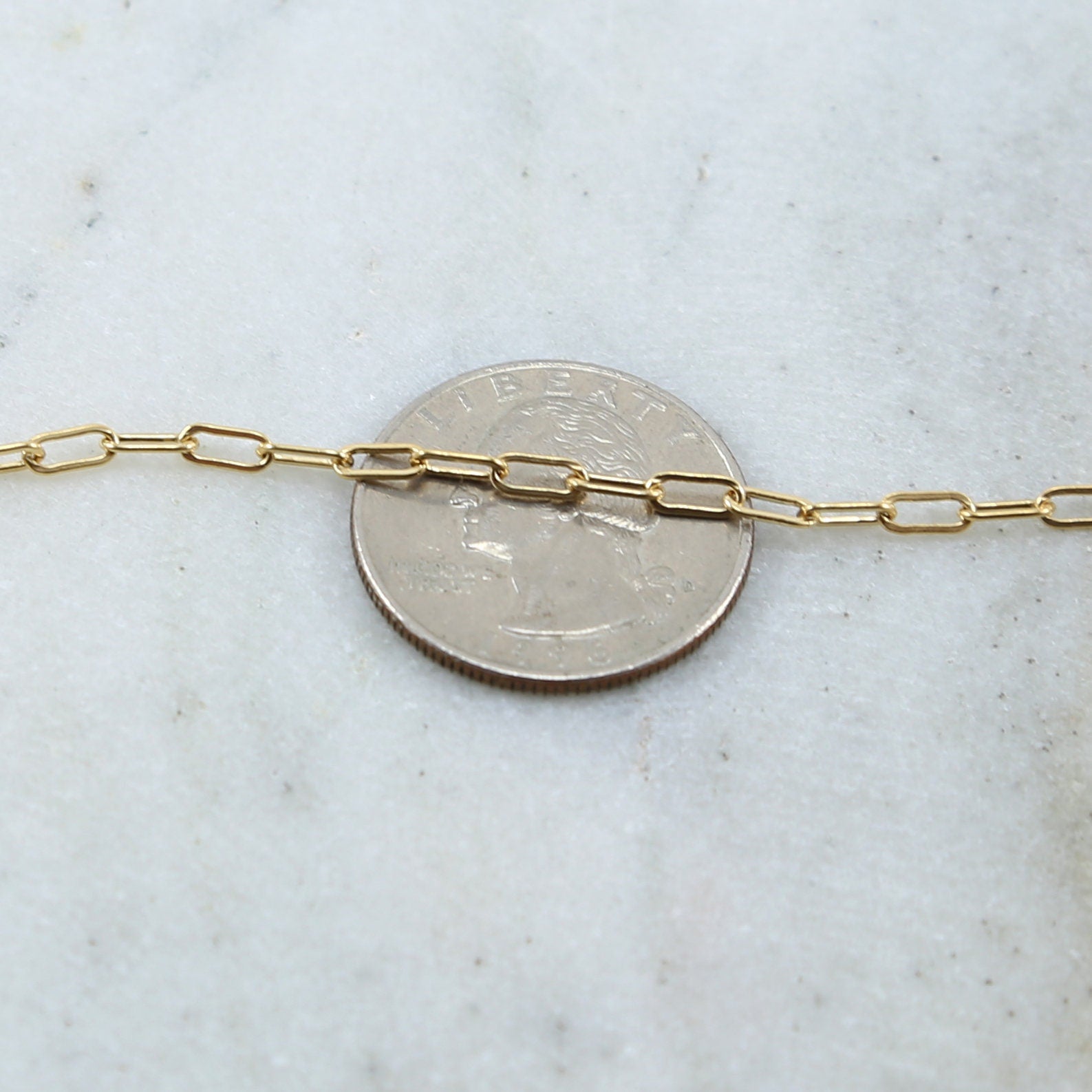 Sterling Silver or 14K Gold Filled 6mm x 2.5mm Thick – Sold by the Foot