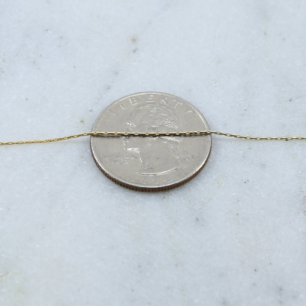 Sterling Silver or 14K Gold Filled 0.61mm Beading Chain – Sold by the Foot
