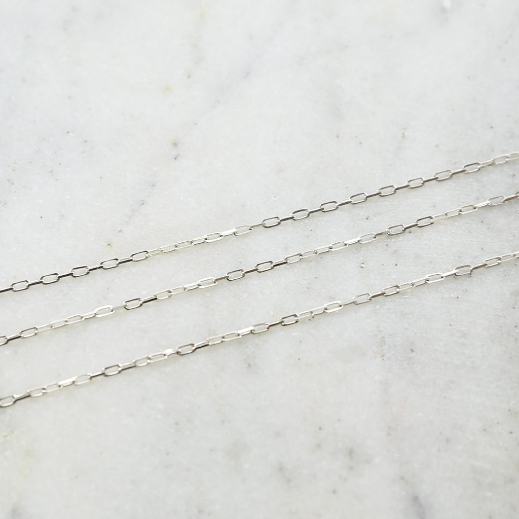 Sterling Silver 3.4mm x 1mm Dainty Venetian Faceted – Sold by the Foot