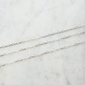 Sterling Silver 3.4mm x 1mm Dainty Venetian Faceted – Sold by the Foot