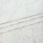 Sterling Silver 3.4mm x 1mm Dainty Venetian Faceted – Sold by the Foot