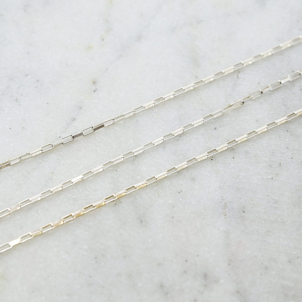 Sterling Silver 3.6mm x 1.6mm Large Faceted Elongated – Sold by the Foot
