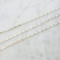 Sterling Silver 3.6mm x 1.6mm Large Faceted Elongated – Sold by the Foot